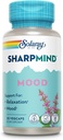 SOLARAY Supplément de soutien à l'humeur SharpMind, Nootropic pour la relaxation et le soulagement du stress, Zembrin, Basilic Saint, Lithium 5mg, Champignon bio Reishi, garantie de 60 jours, 30 portions, 30 VegCaps