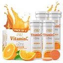 SIGNIFY NATURE Vitamin C 1000mg Effervescent Tablets - Potent Immune Support VIT C with Zinc Supplement - Sugar-Free & Vegan Formula | Dissolvable Vitamin C Tablets - Water Soluble Fizzy Elixir - 40CT