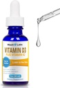 Vitamine D3 K2 gouttes liquides - Vitamine liquide D3 2000 UI Par goutte avec des suppléments K2 pour les adultes et les enfants - VIT D pour la santé des os, du coeur et de l'immunité - Vitamine D K2 MK7 Dropper 1 Oz