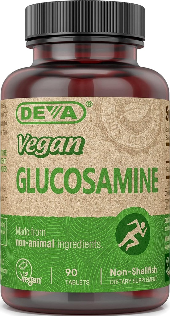 Vitamines véganes DEVA Comprimés de glucosamine, bouteille de 90