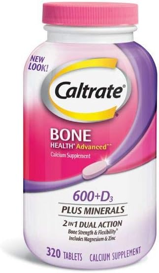 Caltrate 600mg + D3 avec minéraux, 320 Nombre