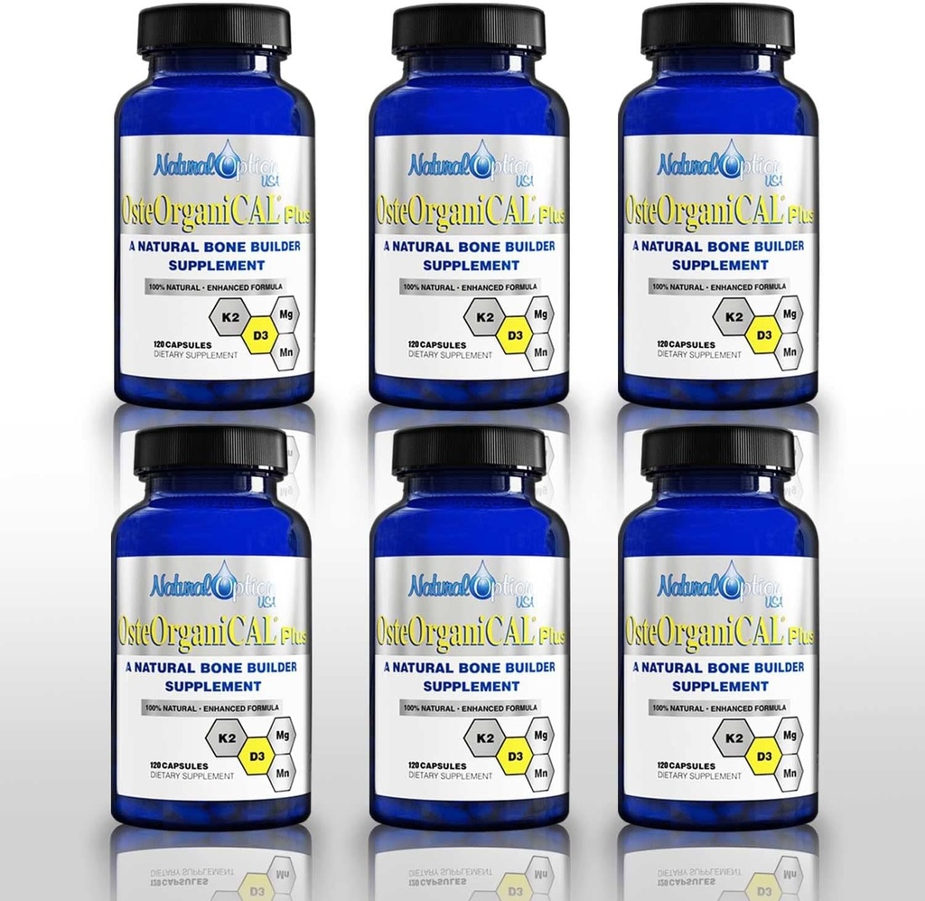 Plus - Base végétale biologique de supplément de calcium avec vitamine D3, k2, glycinate de magnésium et manganèse (720 Nombre)