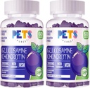 Animaux de compagnie Purest Glucosamine Chondroitin Gummies avec MSM & Elderberry Extra Strength - Joint Support, Antioxydant Immune Support Supplément pour Adultes, Hommes et Femmes.(2 Pack) Blueberry