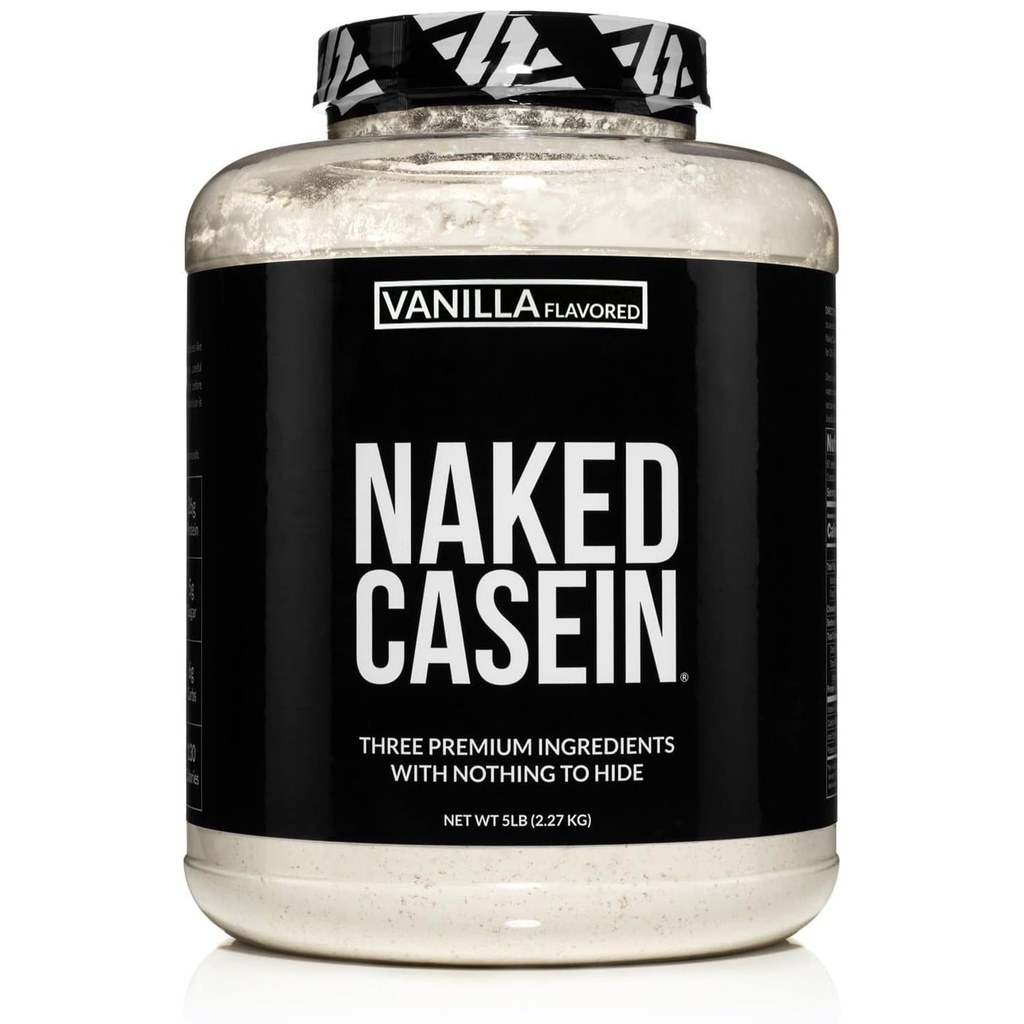 Caséine NAKED - Protéine de caséine micellaire Vanilla - 5 livres en vrac, sans OGM, sans gluten, sans soja, sans réserve - stimuler la croissance musculaire - améliorer la récupération - 61 portions