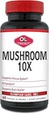 Olympian Labs 10X Capsules de supplément de champignons - Formule complète soutenant le système immunitaire, antioxydant, santé du cerveau - 60 Capsules (30 portions)