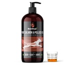 Huile de saumon sauvage pure d'Alaska pour chiens et chats Peau et manteau - Huile de poisson liquide avec pompe - Supports Fonction, Immune et Santé du coeur - Omega 3 Complément alimentaire liquide - Tous EPA naturel + DHA - 32oz