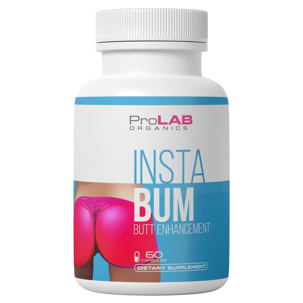 InstaBum Bum Enhancement Pills – Soulevez, formez et remplissez des glutens – Croissance rapide pour gros cul et HIPS – Pas de gomme. Résultats visibles en 1-2 semaines
