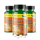 America Medic & Science Rapid-C 500mg supplément de vitamine C (3 Pack de 100 comprimés) Booster d'énergie, soutien quotidien du système immunitaire, antioxydant.