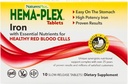 NaturesPlus Hema-Plex Fer - 10 comprimés à libération lente - 85 mg Fer chélaté - Santé totale du sang - avec vitamine C et bioflavonoïdes - végétalien, sans gluten - 10 portions