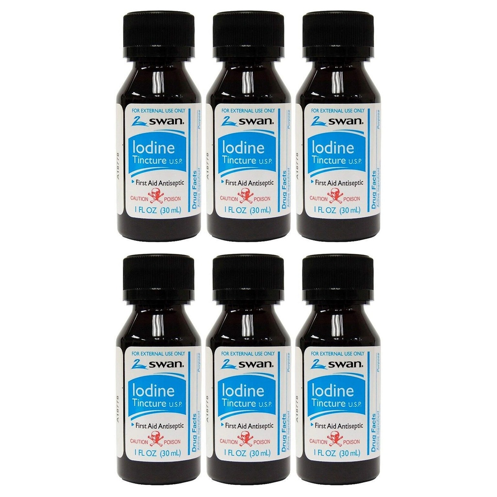Swan Iodine Teinture U.S.P. - 1 fl oz (6 pack)