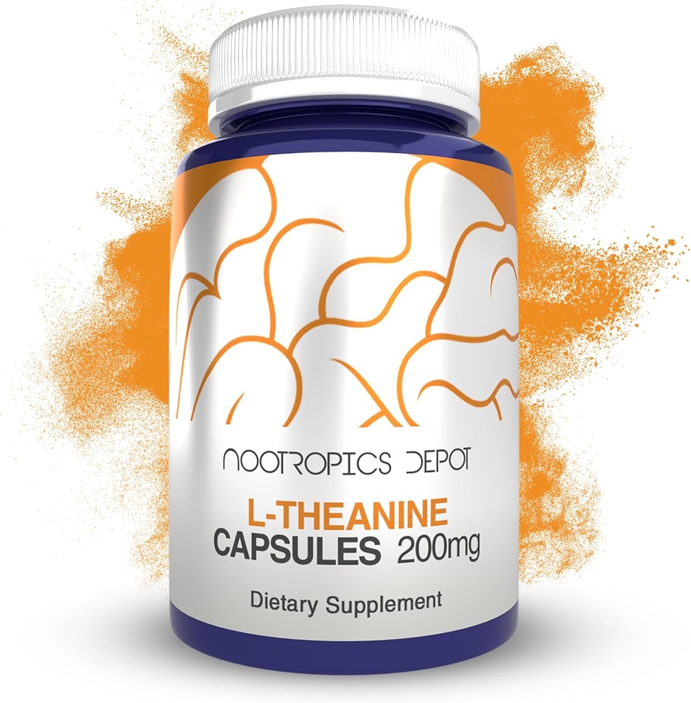 Nootropics Depot L-Theanine Capsules 200mg (180 comtes)
