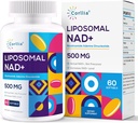Liposomique NAD+ 500mg avec TMG 250mg Softgels, Nicotinamide Riboside Alternative, NAD+ réel Supplément, 60 Services