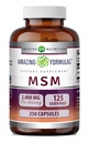 Formules étonnantes MSM (Methylsulfonylméthane) Supplément $ 2000 Mg par portion $ Capsules $ Non-GMO $ Sans gluten $ Fabriqué aux États-Unis (1 Pack, 250 Compte)