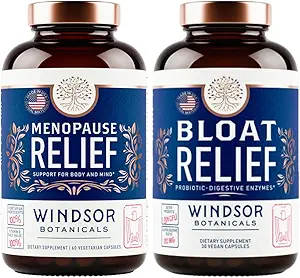 BOTANIQUES DE WINDSOR Suppléments à la ménopause et probiotique de soulagement de la blouse - Bundle d'helath femelle