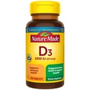 Nature faite vitamine D3 1000 UI (25 mcg), supplément de vitamine D pour os, dents, muscles et immunitaires, 100 comprimés, 100 jours d'approvisionnement