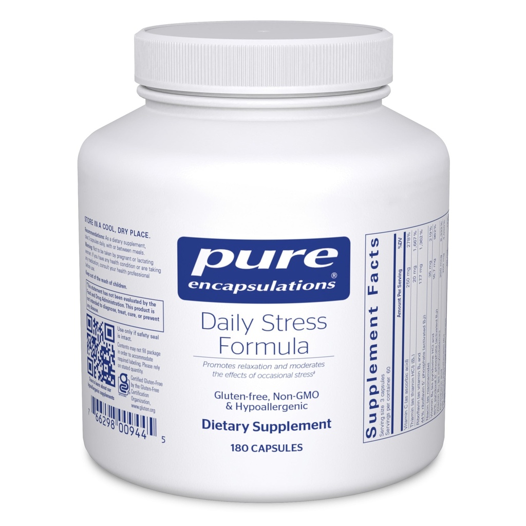 Encapsulations pures La formule quotidienne du stress favorise la relaxation et les modérés Les effets du stress occasionnel*