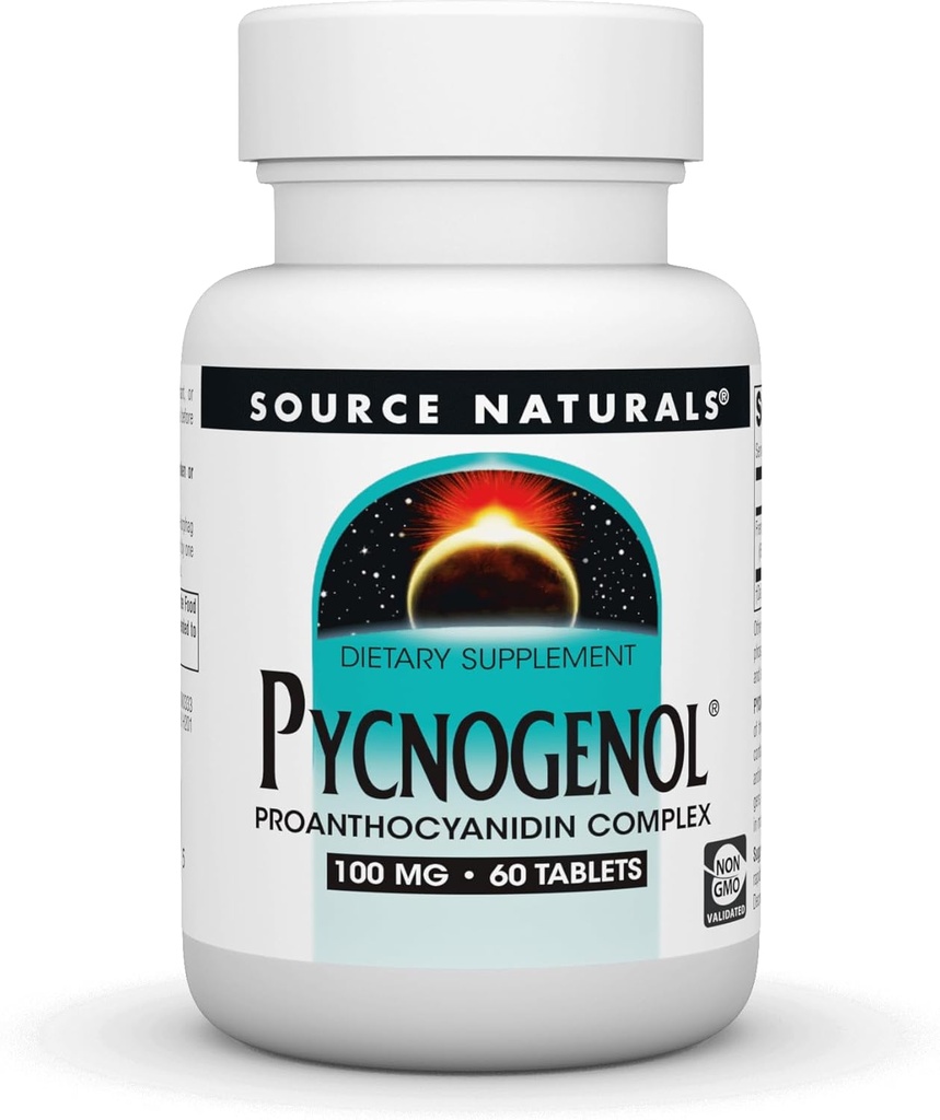 Source Naturelle Pycnogénol 100 mg Complexe Proanthocyanidine - 60 comprimés