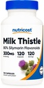 Nutricost Lait Capsules 300mg, 120 Capsules (80% Silymarin) - Sans gluten et sans OGM