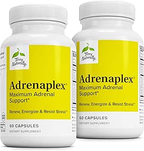 Terry naturellement Adrénaplex - Supplément de fonction adrénal Gland - Soutien glandulaire avec des vitamines C et B6 - Soutient une fonction adrénale saine - Tenir hors de portée des enfants - 60 capsules (paquet de 2)