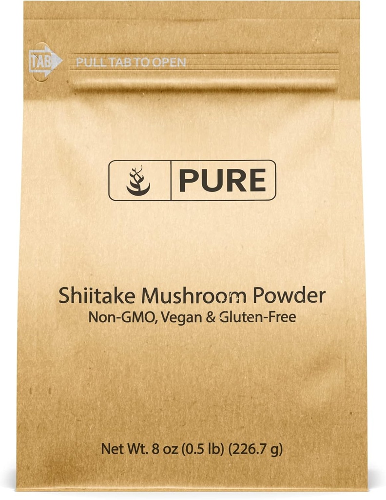 PURE ORIGINAL INGRÉDIENTS Champignon Shiitake (8oz) Champignon de la Forêt Noire, extrait de plantes, supplément traditionnel.