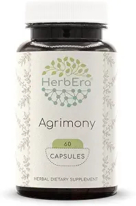 HerbEra Agrimony 60 Capsules, 400 mg, Agrimony (Agrimonia Eupatoria) Herb séché (60 Capsules)