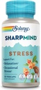 SOLARAY SharpMind Stress, Nootropic Mood Support Supplément pour la relaxation et le soutien occasionnel de stress, Adaptogène avec Ashwagandha, L Theanine, 60 jours garantie d'argent, 30 Serv 30 VegCaps