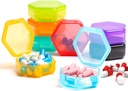 [8 Pack] Organisateur de petites pilules, boîte de voyage Pill Portable BPA sans mini cas de pilule pour la poche, les pilules médicaments et les vitamines support (couleurs vives)