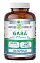 Formules étonnantes GABA avec supplément de vitamine B6 (500 Mg par portion) 200 capsules (100 mg) sans gluten (100 mg)
