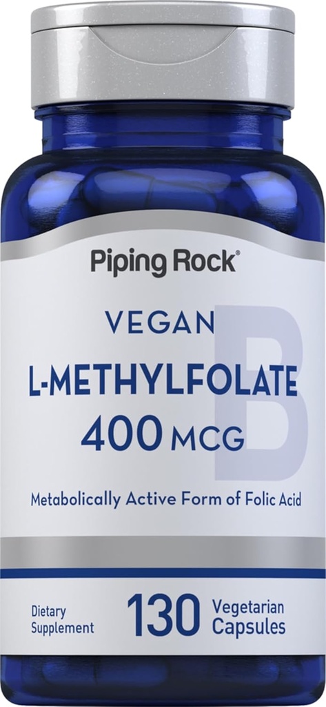 Piping Rock L MethylFolat Supplément de 400 mcg.
