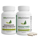 BiOptimizers Magnésium Breakthrough 4.0, (30 Capsules) et MassZymes 4.0, (120 Capsules) - Le sommeil naturel, le cerveau et le supplément de soutien de santé digestif