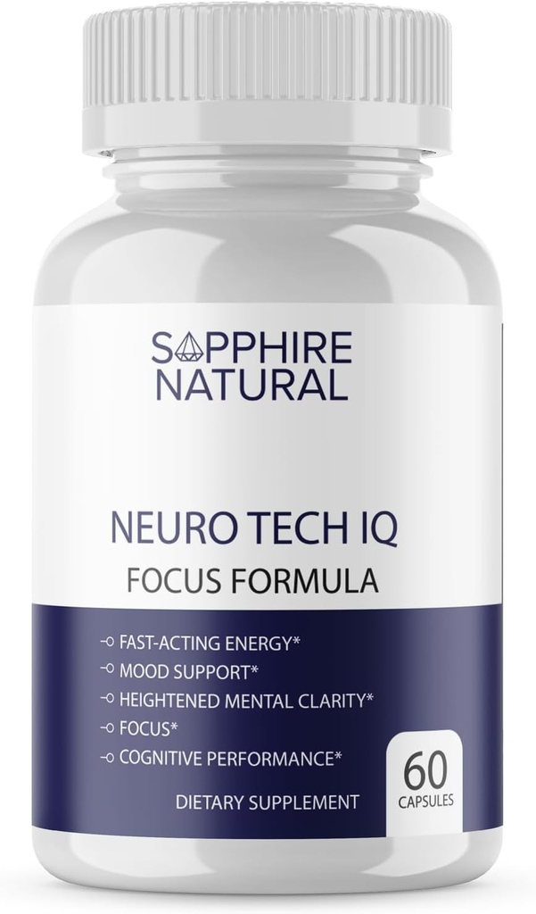Supplément Cerveau de Neuro Tech IQ - Pilules Neurotech Iq Focus Enhancement Formula (60 capsules)