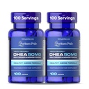 Puritan's Pride Youth Guard DHEA pour les femmes et les hommes 50mg, supplément alimentaire pour le vieillissement en santé, 3 mois d'approvisionnement, 100 comprimés, 2 pack