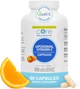Core Med Science Liposomique Vitamine C 1000mg, 60 Capsules - Supplément Liposomique naturel non OGM Vitamine C qui favorise la santé de la peau - Système immunitaire booster pour les adultes, soutient la formation de collagène