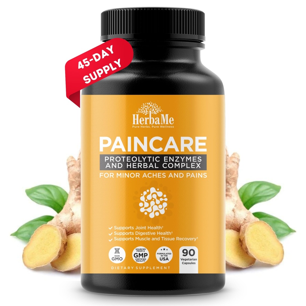 Supplément d'enzymes protéolytiques avec Serrapeptase - Devils Claw, 90 Capsules, favorise le soulagement des articulations, la santé musculaire et tissulaire avec la mobilité durable, athlètes post-entraînement aide à la récupération