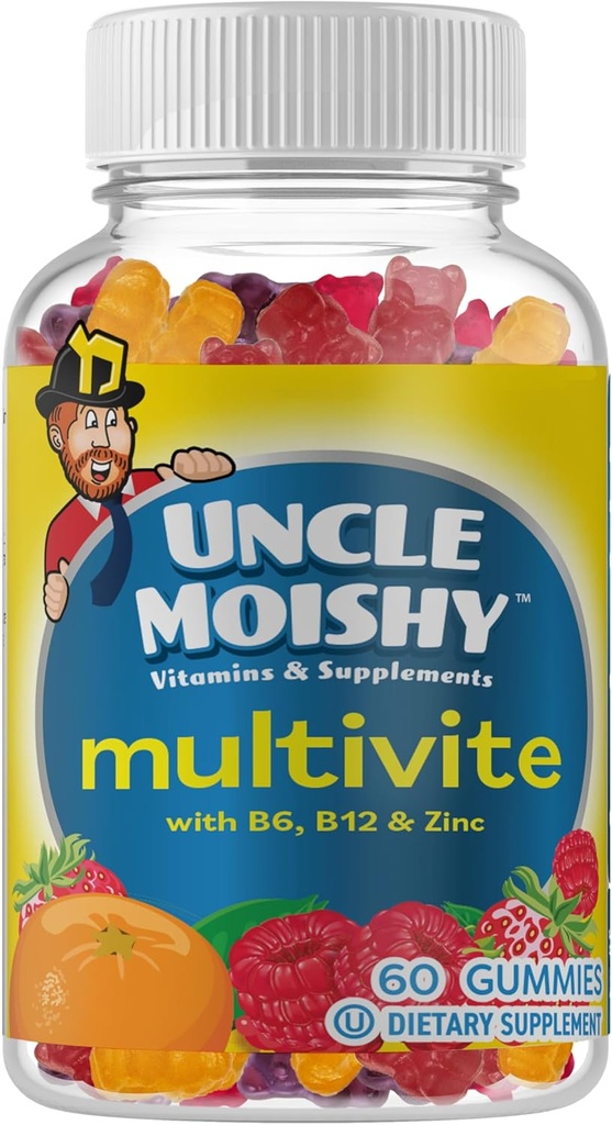 AEE SIXNE Oncle Moishy Kosher Jellies Minérales Multivitamine avec Choline 60 Jellies