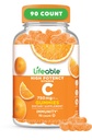 Vitamine C vivace Gommies pour les adultes $ 750mg $ Grand Dégustation Orange Flavor VIT C $ Vegan Non OGM Vitamine C Chewable $ pour Immuni Support $ 90 Gommies