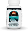Source Naturals DLPA DL-Phenylalanine, soutient un état d'alerte* - 375 mg -120 comprimés