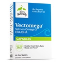 Terry naturellement Vectomega - Supplément alimentaire avec EPA et DHA - Comprimés Oméga-3 pour le soutien de la santé du cerveau et du coeur - Supplément nutritionnel avec acides gras essentiels et peptides - 60 capsules