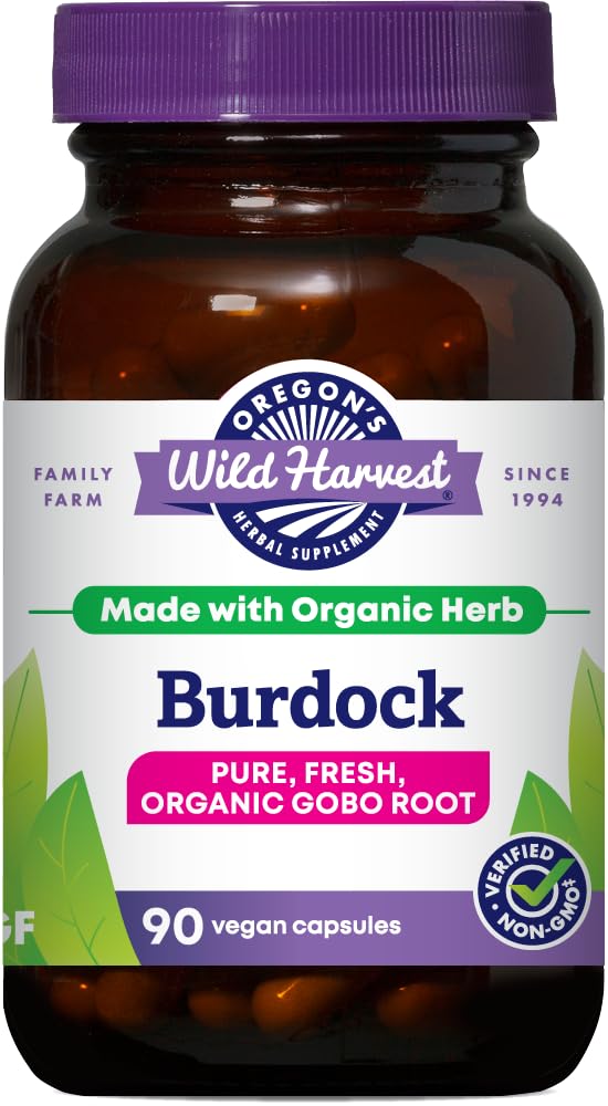 La récolte sauvage de l'Oregon Burdock Complément biologique traditionnel à base de plantes sans OGM et sans gluten