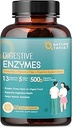 NATURE TARGET Enzymes digestifs pour les femmes-hommes pour la digestion avec probiotiques et prébiotiques pour la santé de Gut & Immune Support, Aide Protein, Carb, Fibre et Digestion laitière
