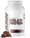 RAW Whey Isolate Protein Powder, Dark Chocolate - 100 % de la nutrition des sports herbe-Fed Whey Protein Powder for Muscle Growth & Recovery - faible teneur en gras, faible teneur en glucides, naturellement aromatisée et sucrée - 25 portions