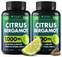 (2 PACK) Extrait d'agrumes Bergamot 1000mg - Supplément d'agrumes Bergamot pour la santé circulatoire, l'immunité et le vieillissement gracieux - 2x la puissance de l'agrumes Bergamot 500mg - 240 Capsules d'agrumes Bergamot végétaliens