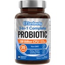 Probiotiques 120 milliards UFC, Probiotiques pour hommes et femmes, Prébiotiques + enzymes digestives, puissance maximale, 3-en-1 Probiotique complet, soutien digestif, 30 capsules