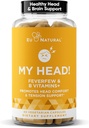 Ma tête ! Vitamines de céphalées – Sensibilité, tension, confort, santé de la tête Fonction pour un esprit clair – Magnésium à action rapide, Fièvre, Boswellia, Vitamine D, Ginger, et plus – 60 capsules molles