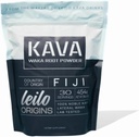 Leilo Kava Powderde De Noble Waka Traditionnelle de Fidji Toute la racine naturelle pour réduire le stress et promouvoir la relaxation (1lb)