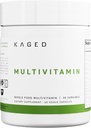 Gélules de multivitamines kaged : Non aromatisées : aliments entiers Fruits et légumes biologiques : plantes à base de multivitamines véganes : vitamine C, D, E, B12 : suppléments pour hommes et femmes : 30 portions