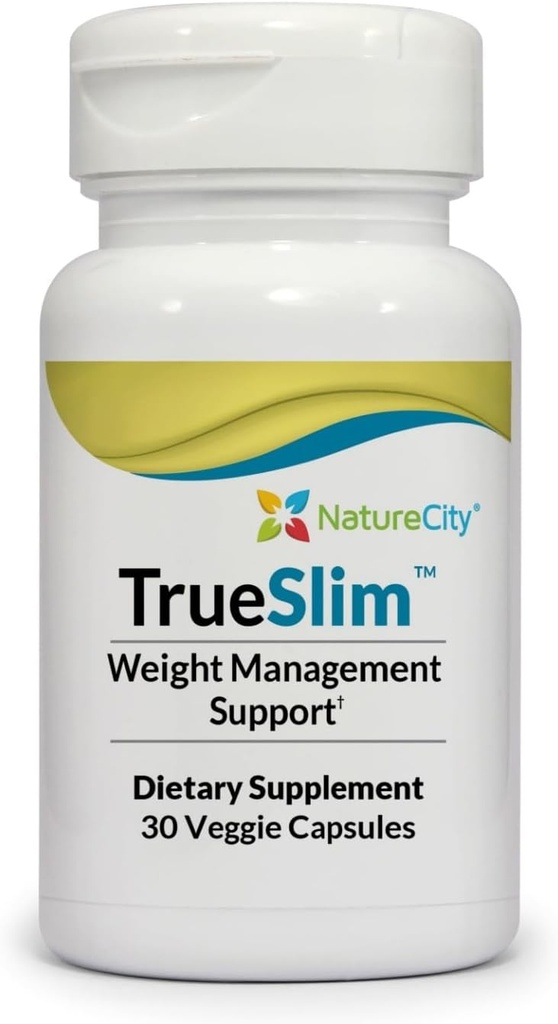 NatureCity True-Slim Fat and Weight Supplement aide à réduire l'accumulation de graisses Capsules de fabrication américaine