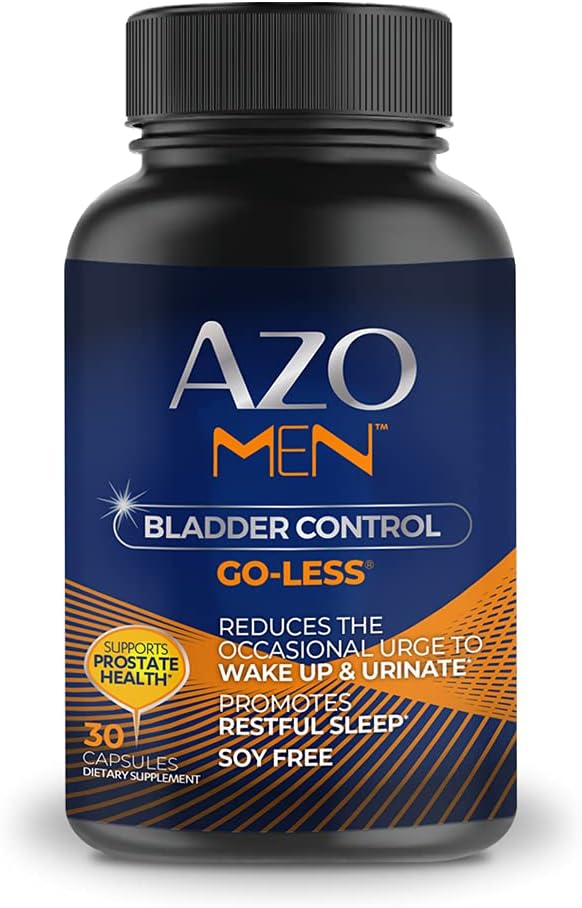 AZO Men Bladder Control, Daily Bladder Support Designed Specifically for Men Helps Maintain Healthy Bladder Control and Reduce Occasional Urgency*, Supports Prostate Health*, 30 CT