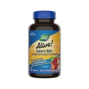 La nature est vivante ! Hommes 50+ Multivitamines Comprimés complets, Multivitamines quotidiennes pour les hommes de plus de 50 ans, soutient l'énergie cellulaire Métabolisme, coeur, muscles et santé des yeux*, vitamines de haute puissance, 130 comprimés