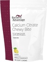 Avantage bariatrique Citrate de calcium Bites à croquer 500 mg - Absorbable et digestible - Vitamine D3 - Supplément de calcium facilement à croquer - Saveur de citron - 90 Compte